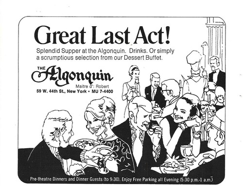 Print the algonquin supper - ad,